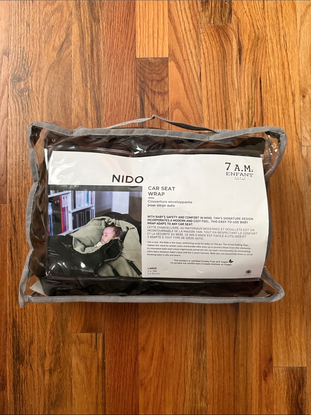 7 A.M. Enfant Nido Car Seat Wrap - Black